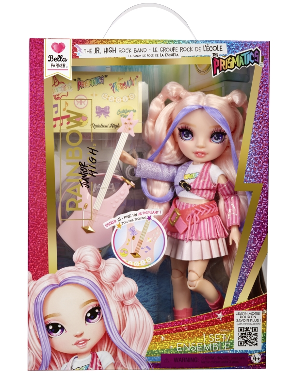Rainbow High Junior Fashion panenka v rockové kapele - Bella