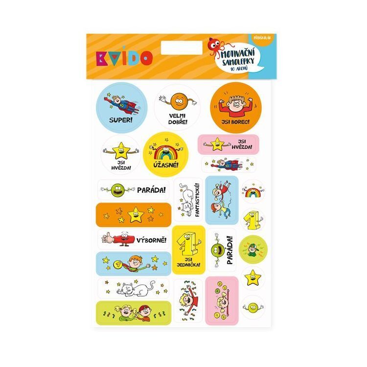 Motivační samolepky pro předškoláky - Kvído