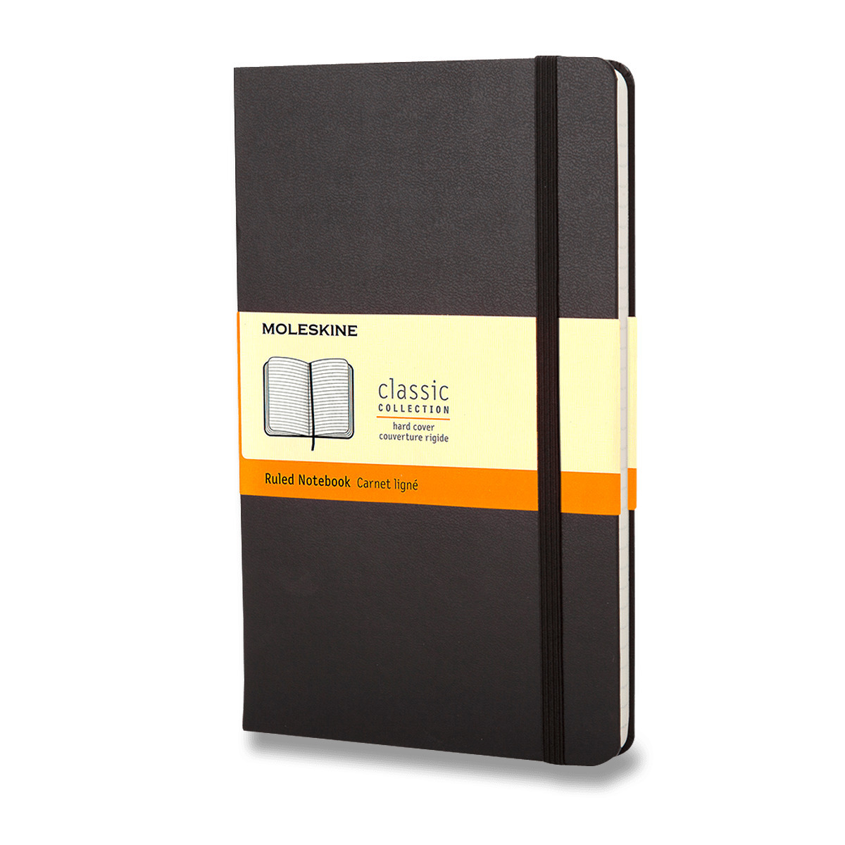 Zápisník Moleskine - tvrdé desky, L, linkovaný - černý