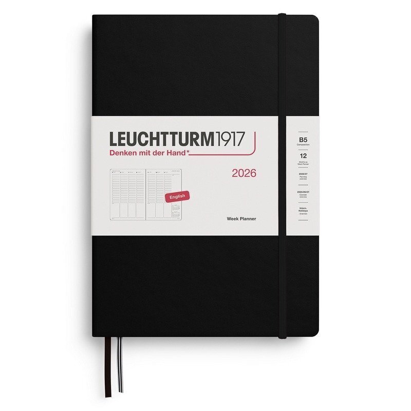Week Planner 2026 Composition (B5) Black