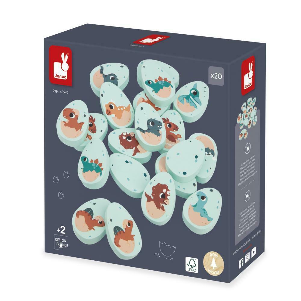 Janod Dřevěné pexeso Dinosauři