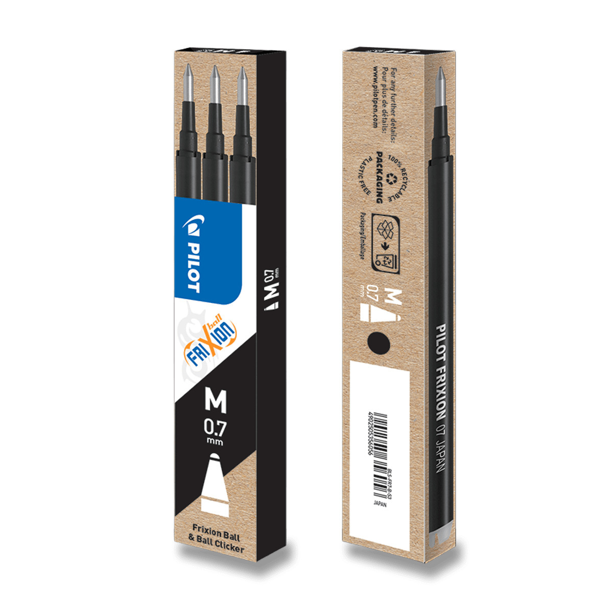 PILOT náplň FriXion 07 černá-sada 3ks