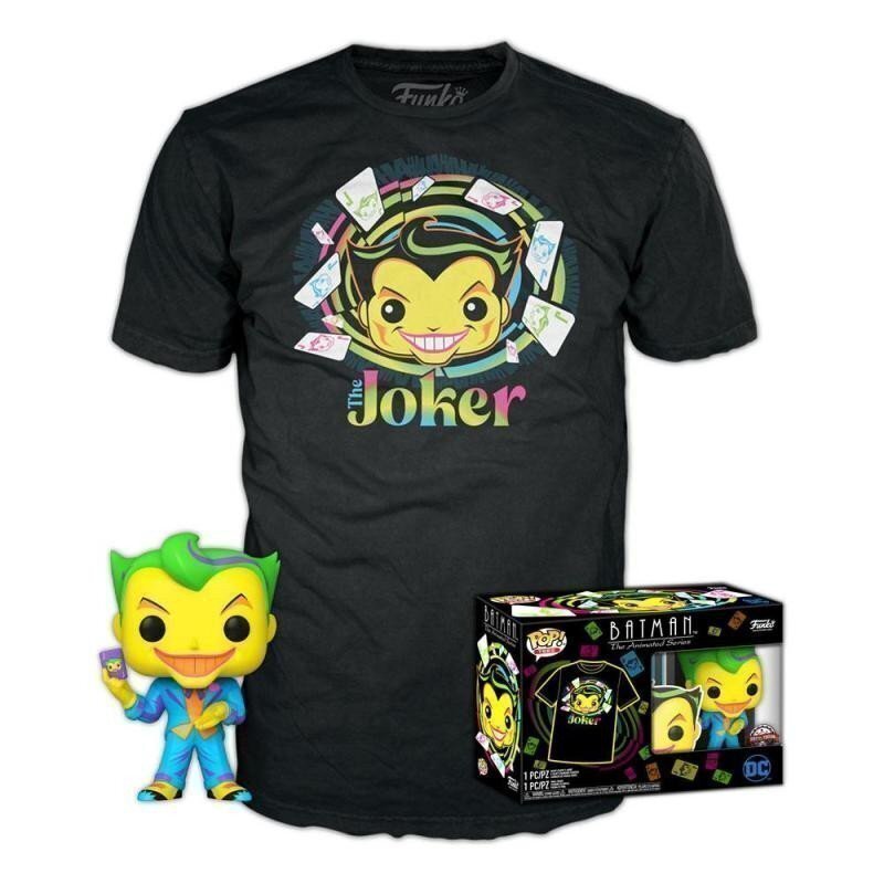 Funko POP Tee: DC Comics - Joker BlackLight special edition (velikost trička XL)