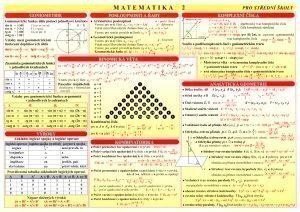 Matematická tabulka 2 pro SŠ (A4)