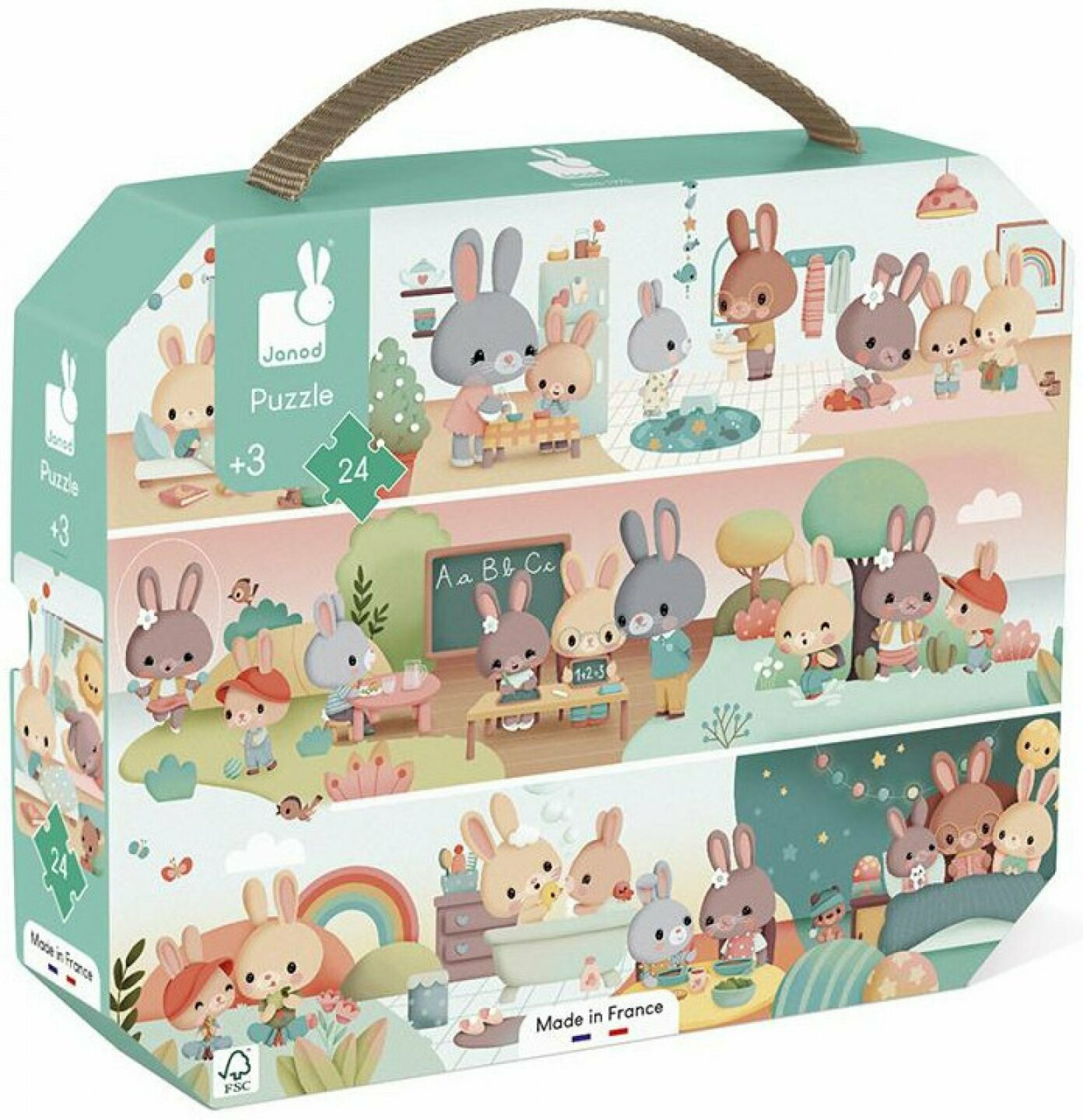 Janod puzzle Můj den v kufříku