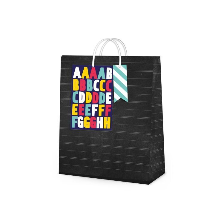 Dárková taška malá - Školní tabule (17,8 × 9,8 × 22,9 cm)