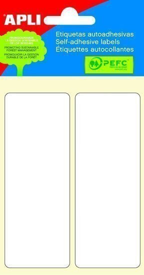 Samolepicí etikety 38 x 102 mm - bílé 12 ks