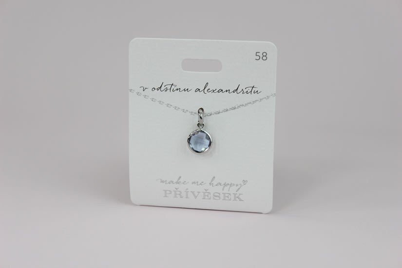 Přívěsek MAKE ME HAPPY V odstínu alexandritu