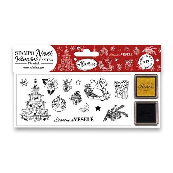 Aladine Razítka Stampo Noël - Severské Vánoce 12 ks