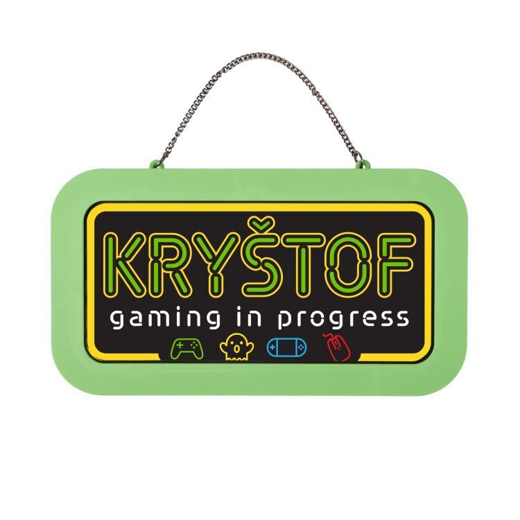 Neonová cedulka se jménem - Kryštof