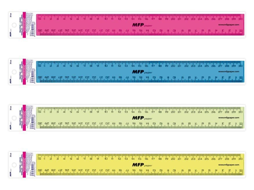 Pravítko 300 mm COLOURS - mix barev