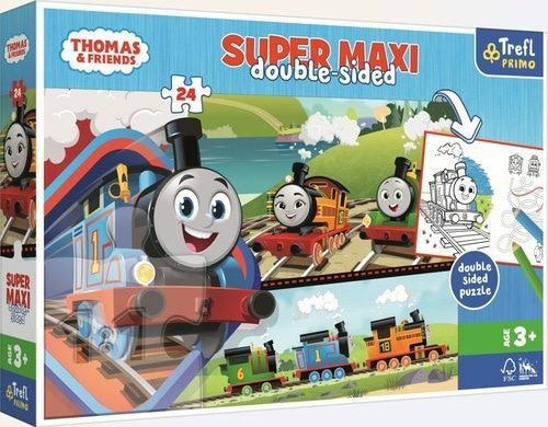 Oboustranné puzzle Mašinka Tomáš s přáteli SUPER MAXI