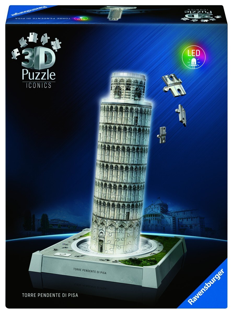3D Puzzle Iconics: Šikmá věž v Pise (Noční edice) 216 dílků