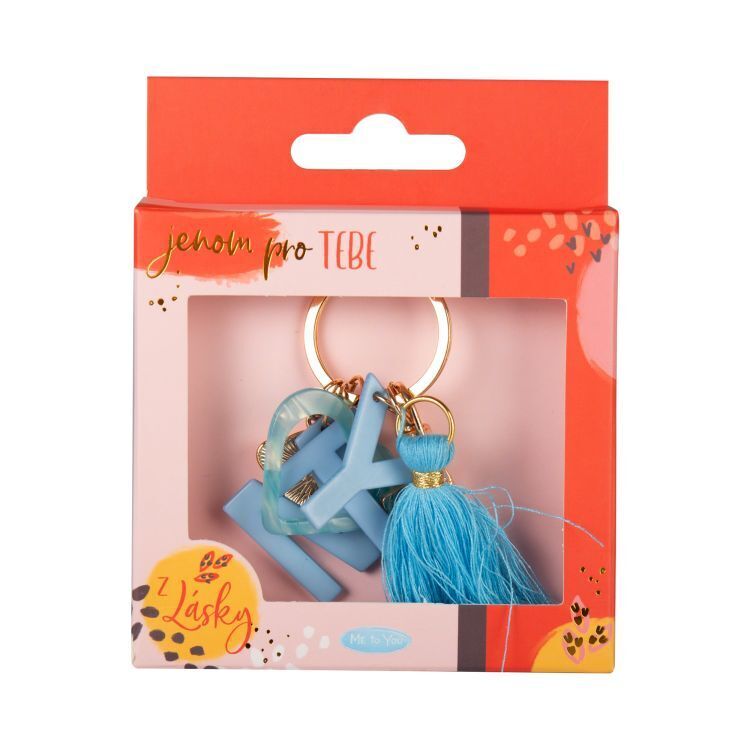 Klíčenka - Modrá písmena