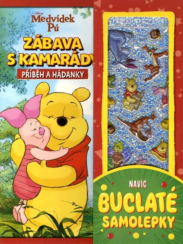 Medvídek Pú - Zábava s kamarády - Příběh - hádanky - samolepky