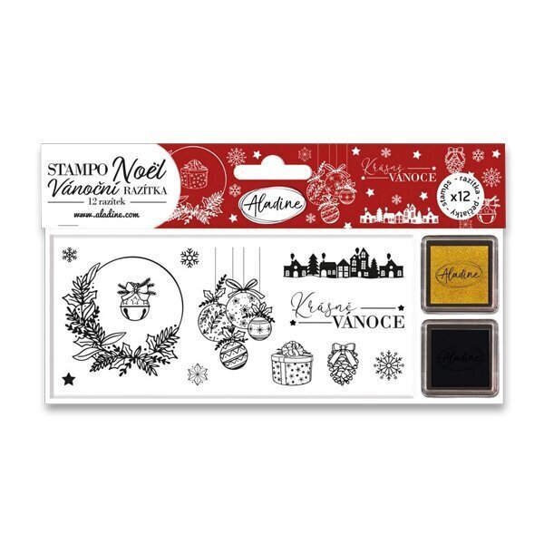 Aladine Razítka Stampo Noël - Krásné Vánoce 12 ks