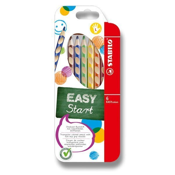 Pastelky STABILO EASYcolors Levák sada 6 ks