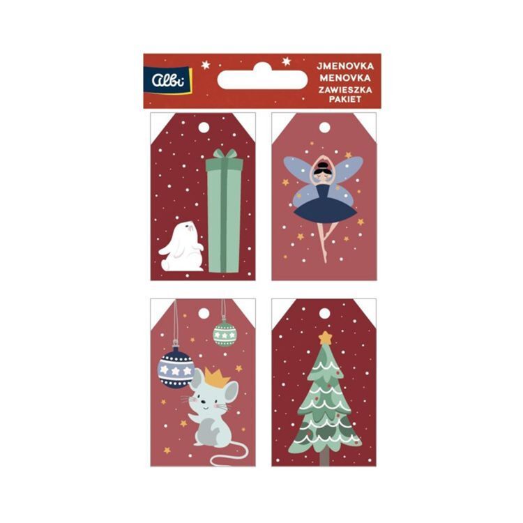 Dárková visačka 12 ks - Roztomilé Vánoce pro holčičku