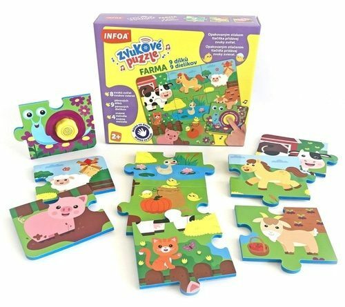 Zvukové puzzle Farma 9 dílků/9 dielikov