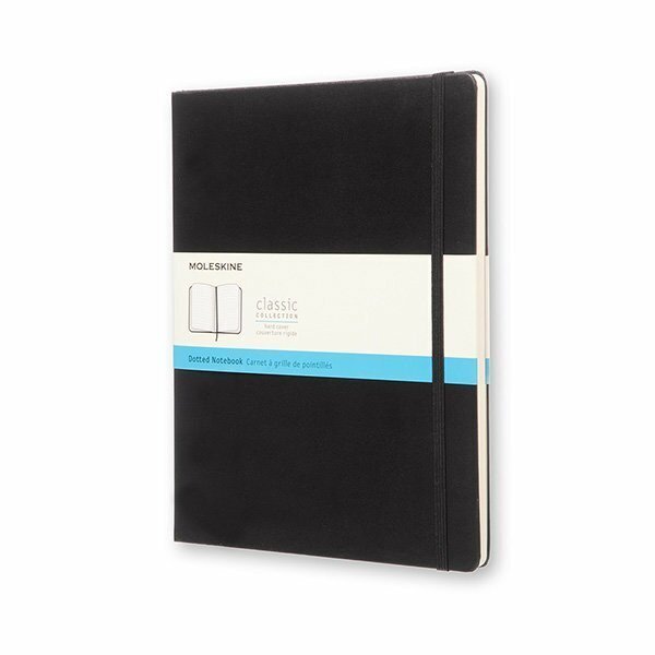 Zápisník Moleskine - tvrdé desky, XL, tečkovaný - černý