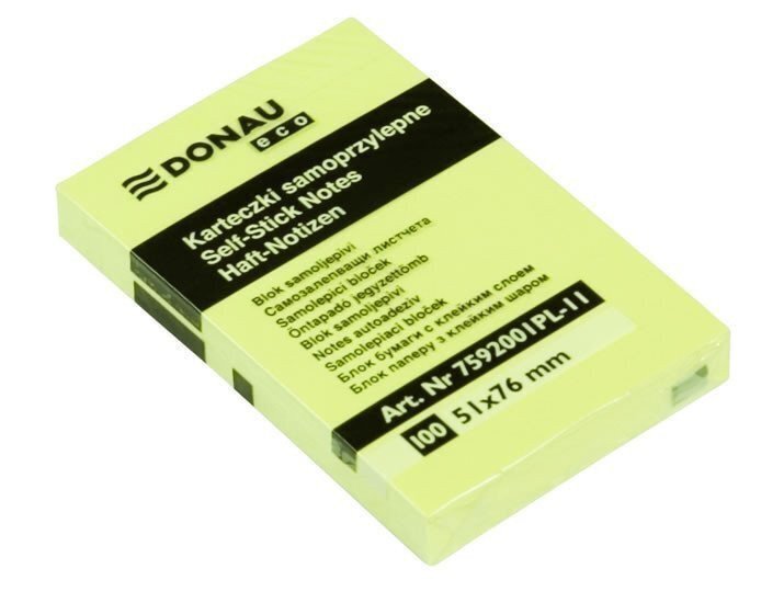 Samolepicí bloček Eco 51 × 76 mm - žlut