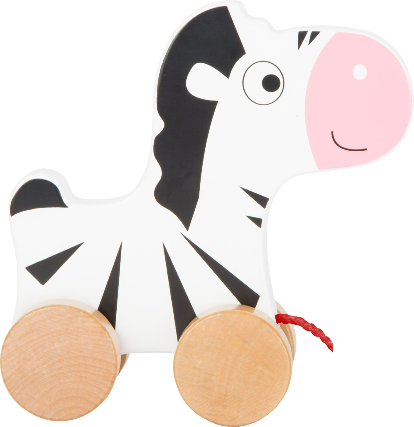 small foot Dřevěná tahací zebra