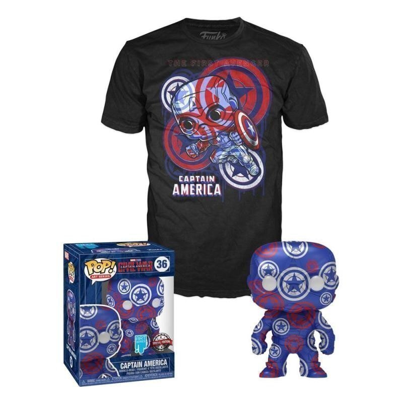 Funko POP Tee: Marvel Patriotic Age - Captain America (velikost trička M)