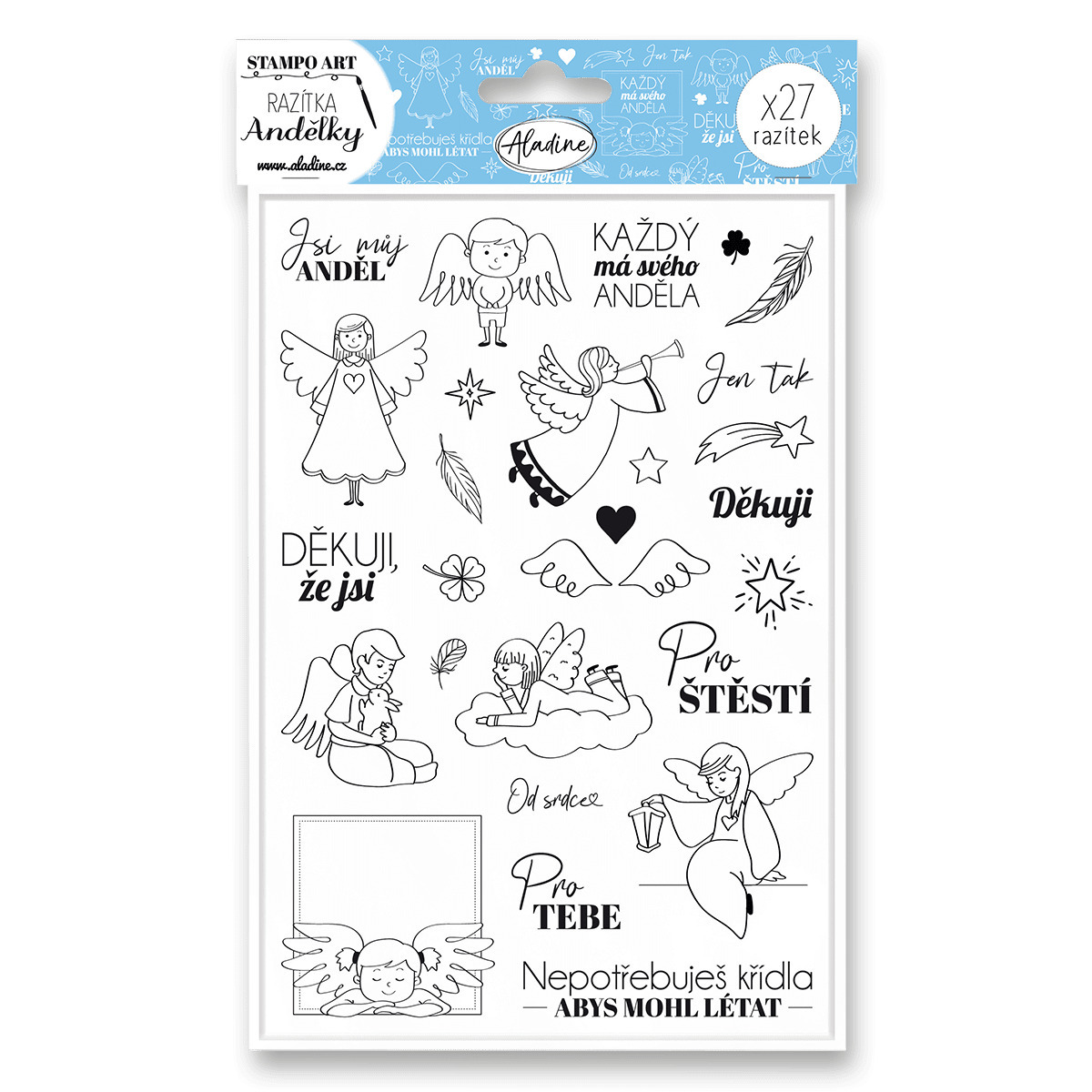 Aladine Razítka Stampo Art - Andělky 27 ks