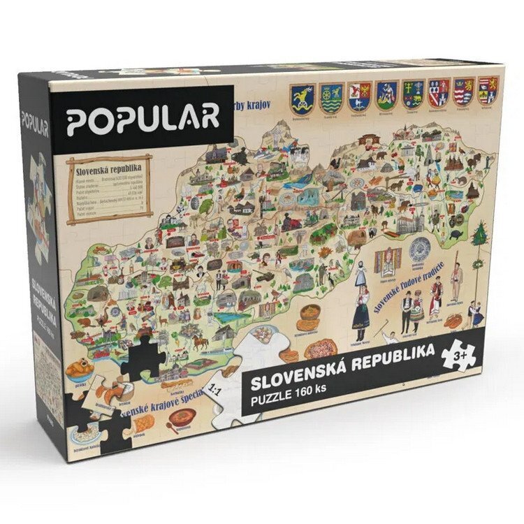 Popular Puzzle Mapa Slovenska 160 dílků