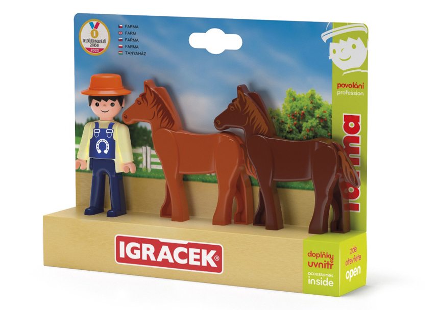 efko Igráček Trio Farma - Farmář a dva koně
