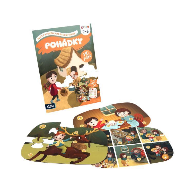 Kvído - Karty a puzzle pro mluvicí tablík: Pohádky