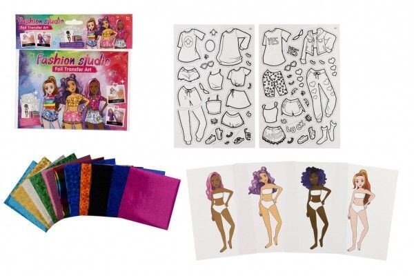 Kreativní sada Módní návrhářka - kouzlení fóliovými obrázky