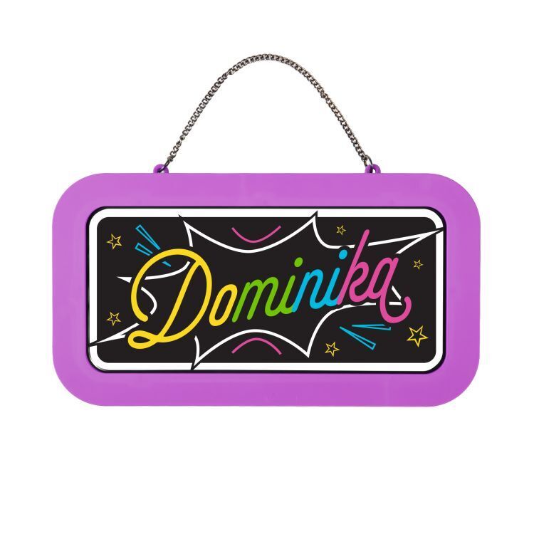 Neonová cedulka se jménem - Dominika