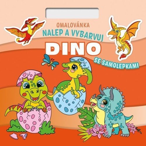 Omalovánka Čtverec Nalepuj a vybarvuj! Dino