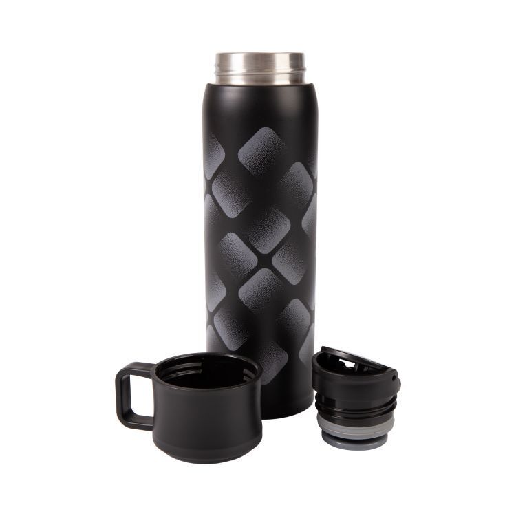 Černá termoláhev s hrnkem 500 ml