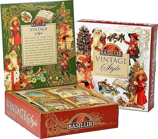 BASILUR Vintage Assorted přebal 40 gastro sáčků (75g) vánoční čaj