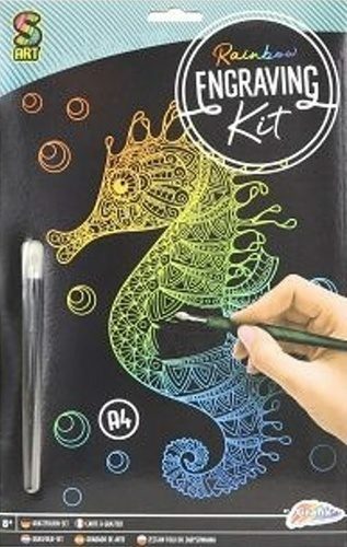 Vyškrabávání duhový obrázek Mořský koník