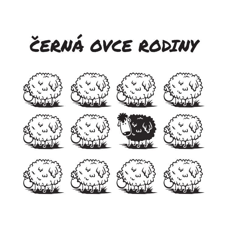 Pánské tričko - Černá ovce rodiny, vel. L