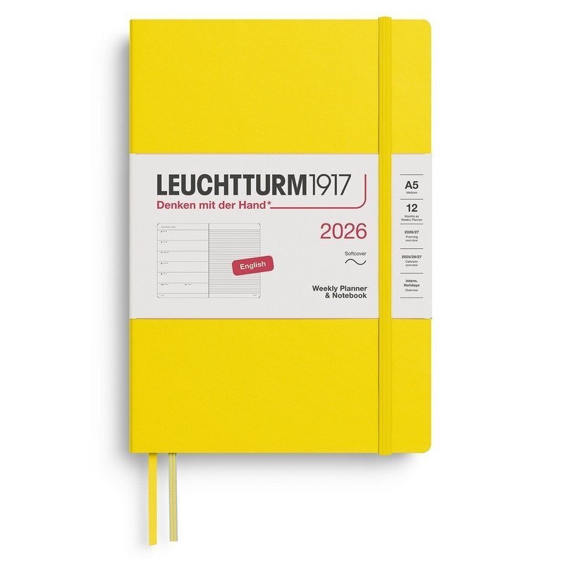 Weekly Planner Notebook 2026 Medium (A5) Lemon