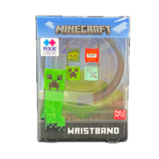 PIXIE CREW & MINECRAFT Nastavitelný náramek černá 4 multipixely