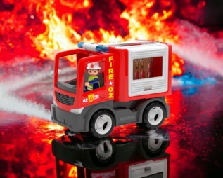 ECO MultiGO Fire - Multikorbička s hasičem - auto s Igráčkem