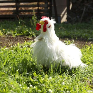 Plyšový kohout bílý 33 cm ECO-FRIENDLY