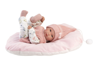 Llorens 63504 NEW BORN HOLČIČKA - realistická panenka s celovinylovým tělem - 35 cm