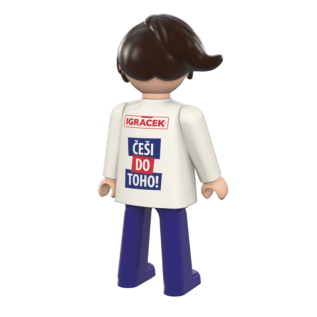 efko Igráček Fanynka MS v hokeji 2024 bílý dres - figurka