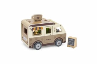 Dřevěná pojízdná kavárna