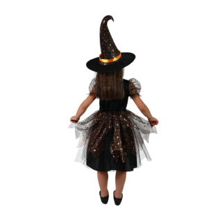 Dětský kostým čarodějnice s hvězdičkami (M) e-obal