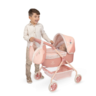 DeCuevas 86074 Můj první kočárek pro panenky s taškou Tulipe 2025 - 56 cm