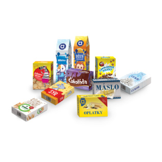 MINI OBCHOD - nákupní košík s doplňky a učením jak nakupovat - modrý