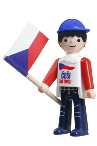 efko Igráček Fanda - figurka s vlajkou