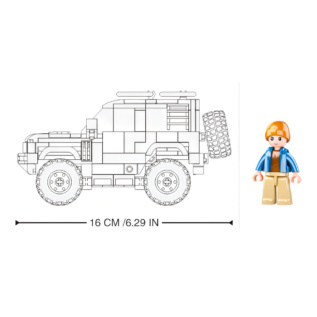 Sluban Model Bricks M38-B1015 Anglické SUV Attacker